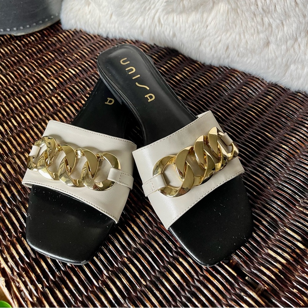 Unisa Gold Chain Sandals